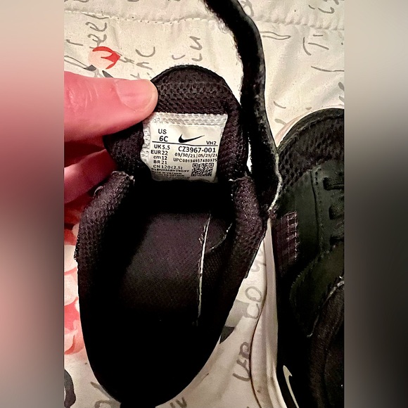 Baby Boys’/Unisex/Toddler Nike Downshifter Black size 6c Tennis Shoes Sneakers - Picture 7 of 10